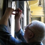 Removing the mezuze from the old door Removing the mezuze from the old door