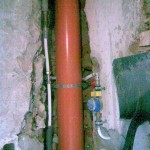 The new pipes, water and drain The new pipes, water and drain